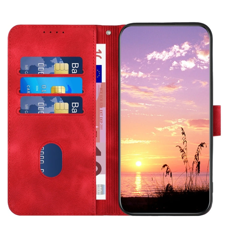 For Samsung Galaxy S25+ 5G Elephant Head Embossed Phone Leather Case with Lanyard(Red) - free shipping - PMC Jewellery - Order now!