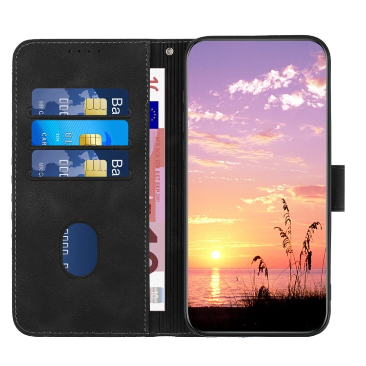For Samsung Galaxy S25 Ultra 5G YX0060 Elephant Head Embossed Phone Leather Case with Lanyard(Black) - Galaxy S25 Ultra 5G Cases by PMC Jewellery | Online Shopping South Africa | PMC Jewellery | Buy Now Pay Later Mobicred
