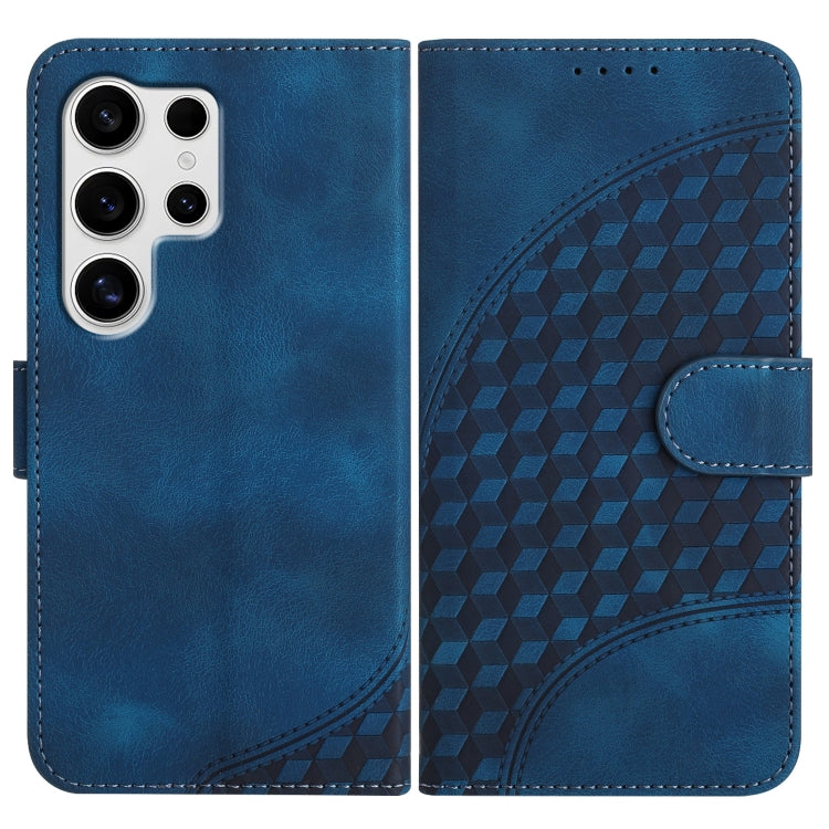 For Samsung Galaxy S25 Ultra 5G YX0060 Elephant Head Embossed Phone Leather Case with Lanyard(Royal Blue) - Galaxy S25 Ultra 5G Cases by PMC TechLife | Online Shopping South Africa | PMC TechLife | Buy Now Pay Later Mobicred