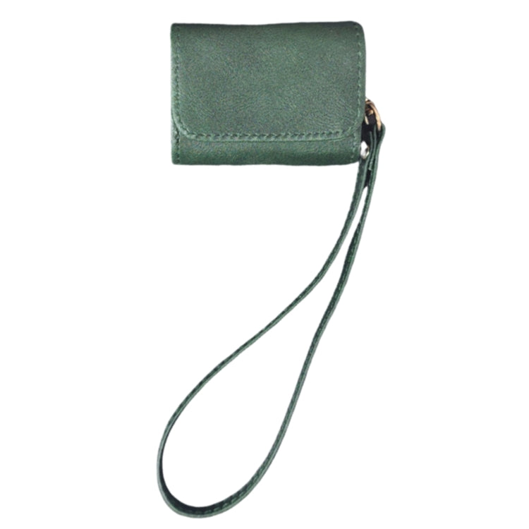 For AirPods 3 Cowhide Texture PU Headset Shockproof Case(Green) - For AirPods 3 by PMC Jewellery | Online Shopping South Africa | PMC Jewellery | Buy Now Pay Later Mobicred