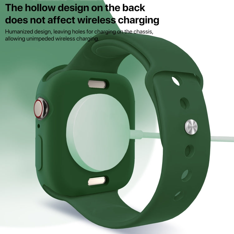 For Apple Watch Series 10 46mm Candy TPU Half Coverage Watch Case(Original Green) - Watch Cases by PMC TechLife | Online Shopping South Africa | PMC TechLife | Buy Now Pay Later Mobicred