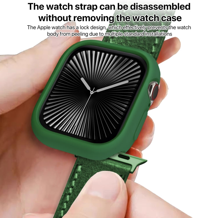 For Apple Watch Series 10 46mm Candy TPU Half Coverage Watch Case(Original Green) - Watch Cases by PMC TechLife | Online Shopping South Africa | PMC TechLife | Buy Now Pay Later Mobicred
