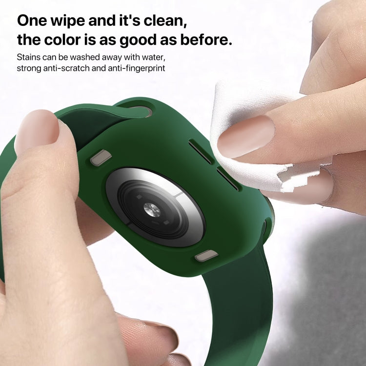 For Apple Watch Series 10 46mm Candy TPU Half Coverage Watch Case(Original Green) - Watch Cases by PMC TechLife | Online Shopping South Africa | PMC TechLife | Buy Now Pay Later Mobicred