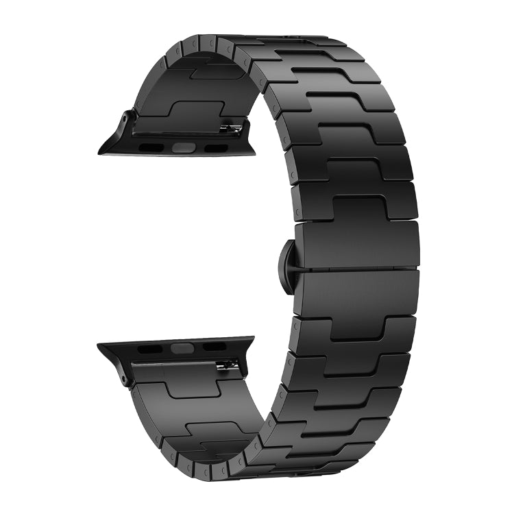 For Apple Watch 42mm / 41mm / 40mm / 38mm Side Release Stainless Steel Watch Band(Black) - free shipping - PMC TechLife - Order now!