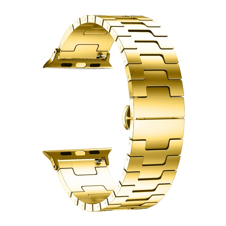 For Apple Watch 42mm / 41mm / 40mm / 38mm Side Release Stainless Steel Watch Band(Gold) - free shipping - PMC TechLife - Order now!