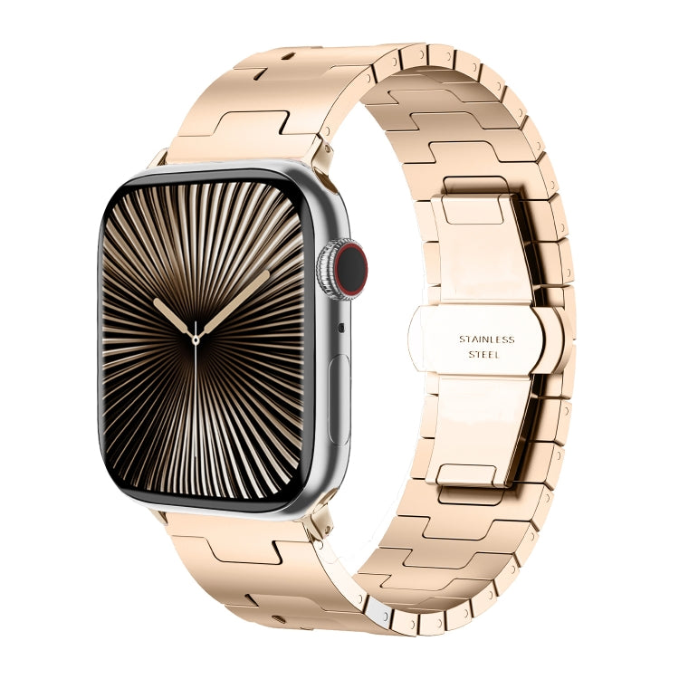 For Apple Watch 42mm / 41mm / 40mm / 38mm Side Release Stainless Steel Watch Band(Rose Gold) - free shipping - PMC TechLife - Order now!