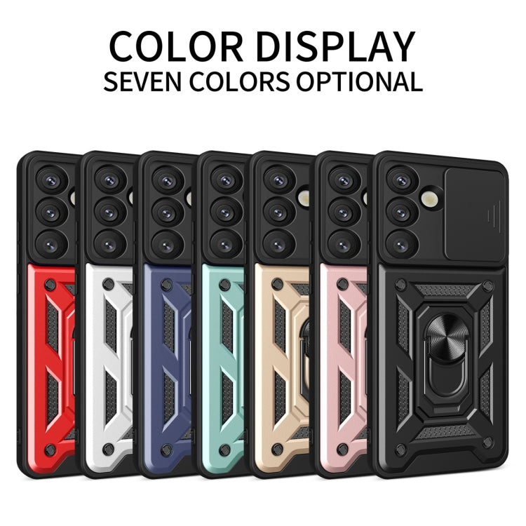 For Samsung Galaxy S25 5G Sliding Camera Cover Design TPU+PC Phone Case(Red) - Galaxy S25 5G Cases by PMC Jewellery | Online Shopping South Africa | PMC Jewellery | Buy Now Pay Later Mobicred