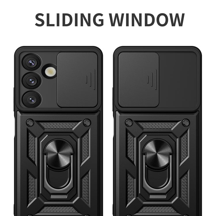 For Samsung Galaxy S25 5G Sliding Camera Cover Design TPU+PC Phone Case(Green) - Galaxy S25 5G Cases by PMC Jewellery | Online Shopping South Africa | PMC Jewellery | Buy Now Pay Later Mobicred