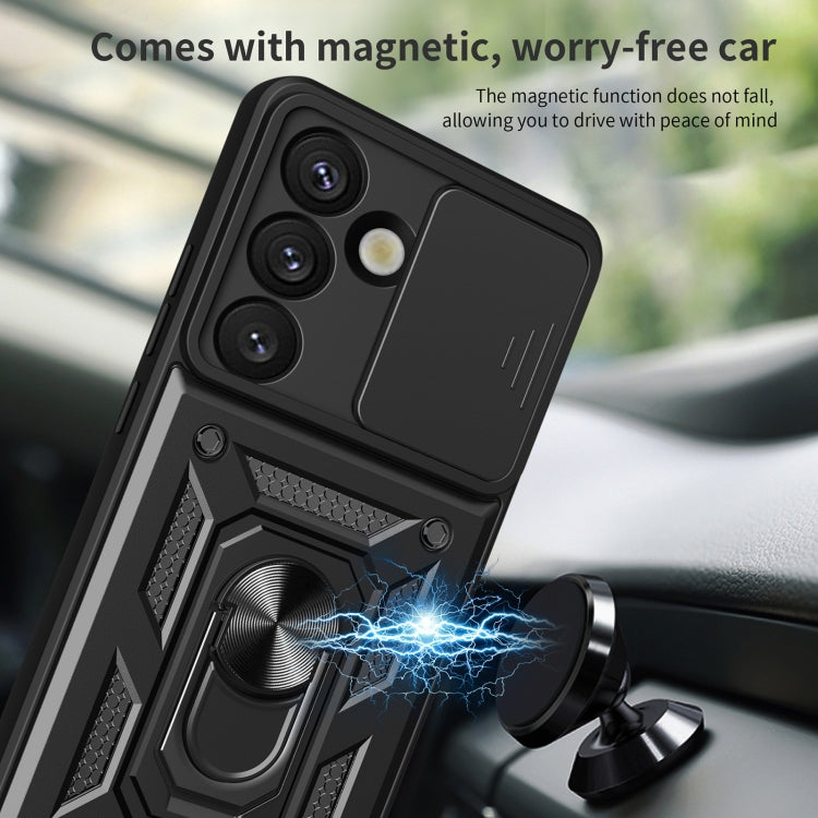 For Samsung Galaxy S25 5G Sliding Camera Cover Design TPU+PC Phone Case(Silver) - Galaxy S25 5G Cases by PMC Jewellery | Online Shopping South Africa | PMC Jewellery | Buy Now Pay Later Mobicred