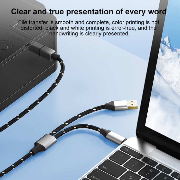 2 in 1 Type-C and USB-A to USB-B MIDI Instruments Printer Cable, Length: 1m, Length:1m(Red) - Multifunctional Cable by PMC Jewellery | Online Shopping South Africa | PMC Jewellery | Buy Now Pay Later Mobicred