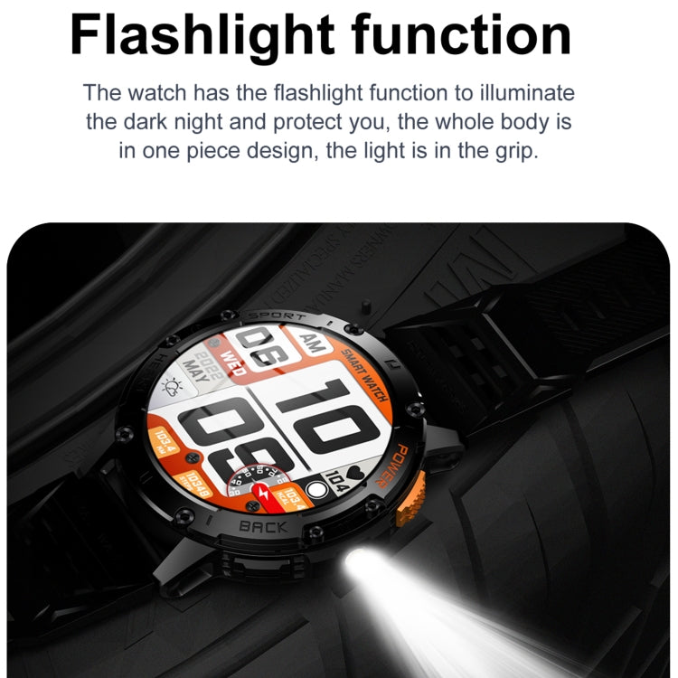 K65 1.43 inch Bluetooth Call Smart Watch, Support Heart Rate / Blood Oxygen(Orange) - Smart Watches by PMC TechLife | Online Shopping South Africa | PMC TechLife | Buy Now Pay Later Mobicred