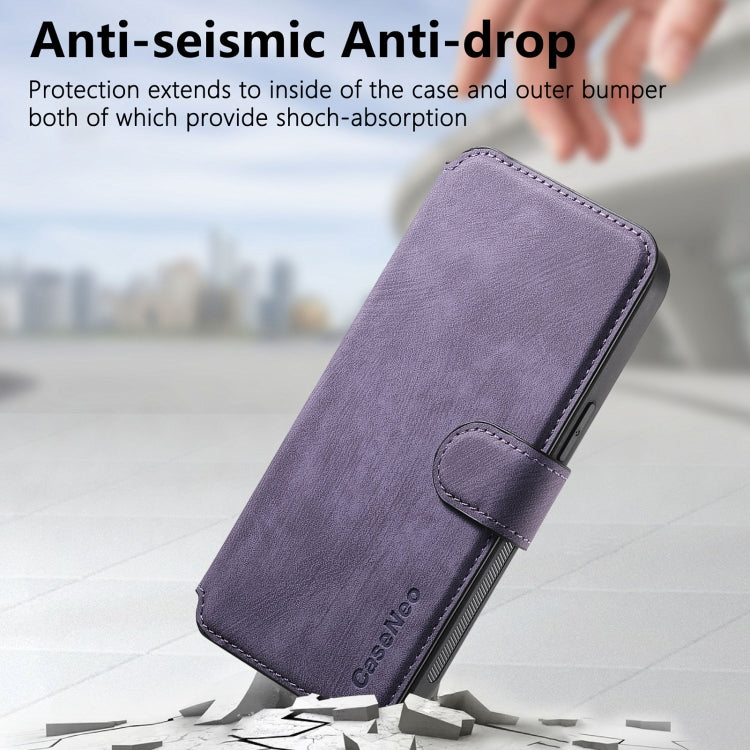 For iPhone 16 Pro Max CaseNeo MagSafe RFID Anti-theft Retro Leather Phone Case(Purple) - free shipping - PMC Jewellery - Order now!