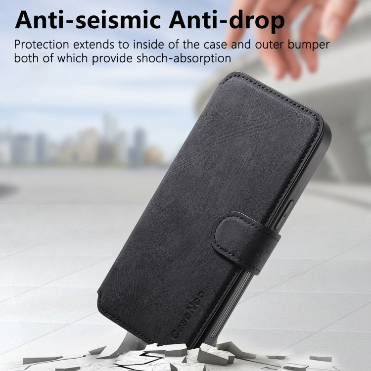 For iPhone 16 Pro CaseNeo MagSafe RFID Anti-theft Retro Leather Phone Case(Black) - free shipping - PMC Jewellery - Order now!