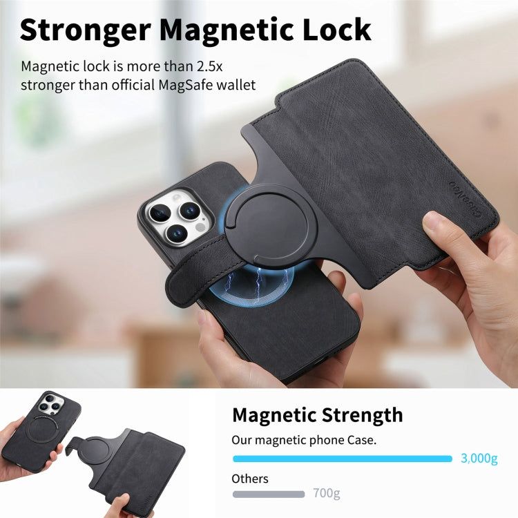 For iPhone 16 Pro CaseNeo MagSafe RFID Anti-theft Retro Leather Phone Case(Black) - free shipping - PMC Jewellery - Order now!