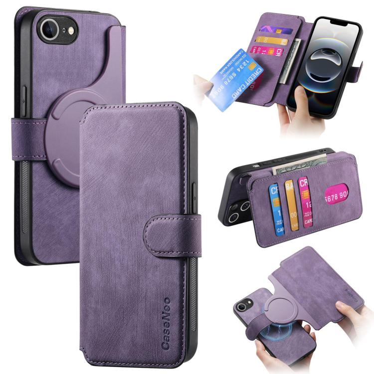 For iPhone 16e CaseNeo MagSafe RFID Anti-theft Retro Leather Phone Case(Purple) - iPhone 16e Cases by CaseNeo | Online Shopping South Africa | PMC TechLife | Buy Now Pay Later Mobicred