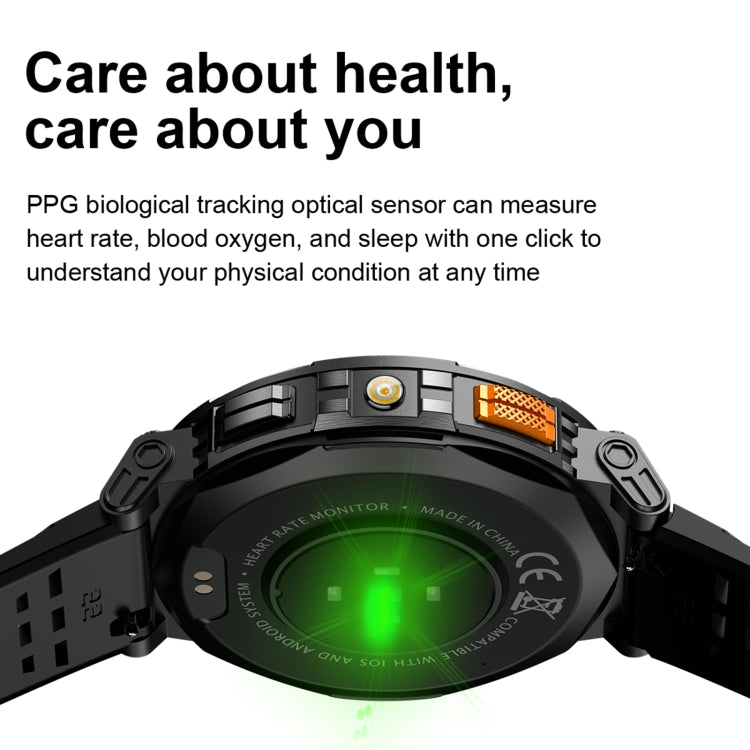LEMFO K66 1.85 inch Bluetooth Call Smart Watch, Support Heart Rate / Blood Oxygen(Orange) - free shipping - PMC TechLife - Order now!