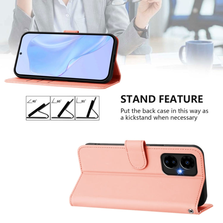 For Boost MobIle Celero 5G 2024 / 3 5G Skin Feel Solid Color Leather Phone Case with Lanyard(Pink) - free shipping - PMC Jewellery - Order now!