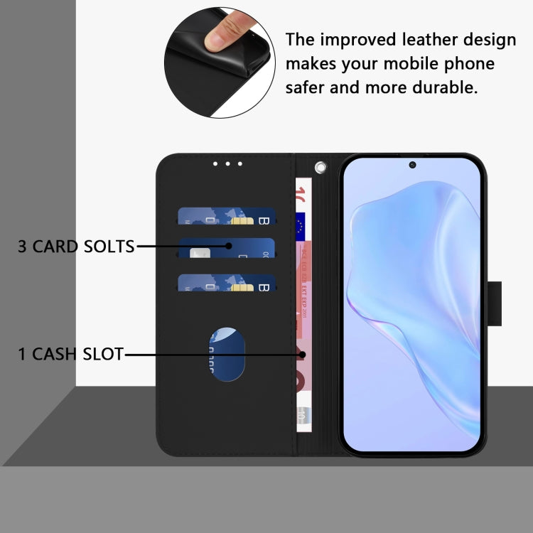 For Ulefone Note 14 Skin Feel Solid Color Leather Phone Case with Lanyard(Black) - Ulefone Cases by PMC Jewellery | Online Shopping South Africa | PMC Jewellery | Buy Now Pay Later Mobicred