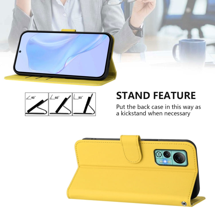 For Ulefone Note 14 Skin Feel Solid Color Leather Phone Case with Lanyard(Lemon Yellow) - Ulefone Cases by PMC Jewellery | Online Shopping South Africa | PMC Jewellery | Buy Now Pay Later Mobicred