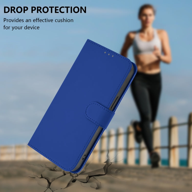 For Ulefone Note 17 Pro Skin Feel Solid Color Leather Phone Case with Lanyard(Dark Blue) - Ulefone Cases by PMC Jewellery | Online Shopping South Africa | PMC Jewellery | Buy Now Pay Later Mobicred