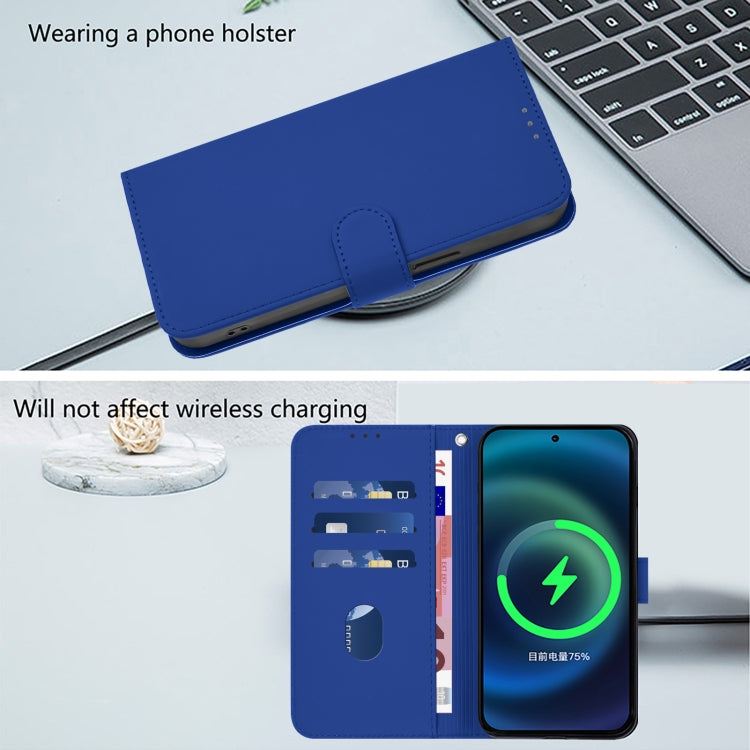 For Ulefone Note 17 Pro Skin Feel Solid Color Leather Phone Case with Lanyard(Dark Blue) - Ulefone Cases by PMC Jewellery | Online Shopping South Africa | PMC Jewellery | Buy Now Pay Later Mobicred