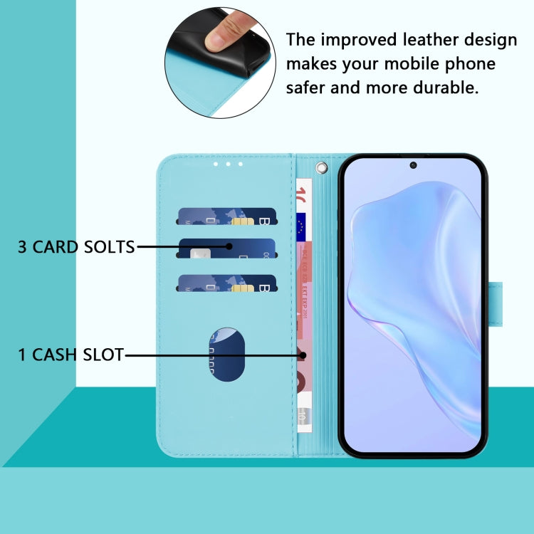 For Ulefone Note 17 Pro Skin Feel Solid Color Leather Phone Case with Lanyard(Sky Blue) - Ulefone Cases by PMC Jewellery | Online Shopping South Africa | PMC Jewellery | Buy Now Pay Later Mobicred