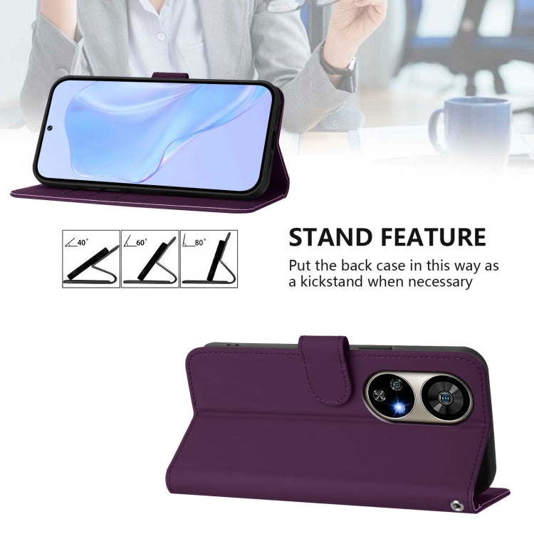 For Ulefone Note 17 Pro Skin Feel Solid Color Leather Phone Case with Lanyard(Violet) - Ulefone Cases by PMC Jewellery | Online Shopping South Africa | PMC Jewellery | Buy Now Pay Later Mobicred