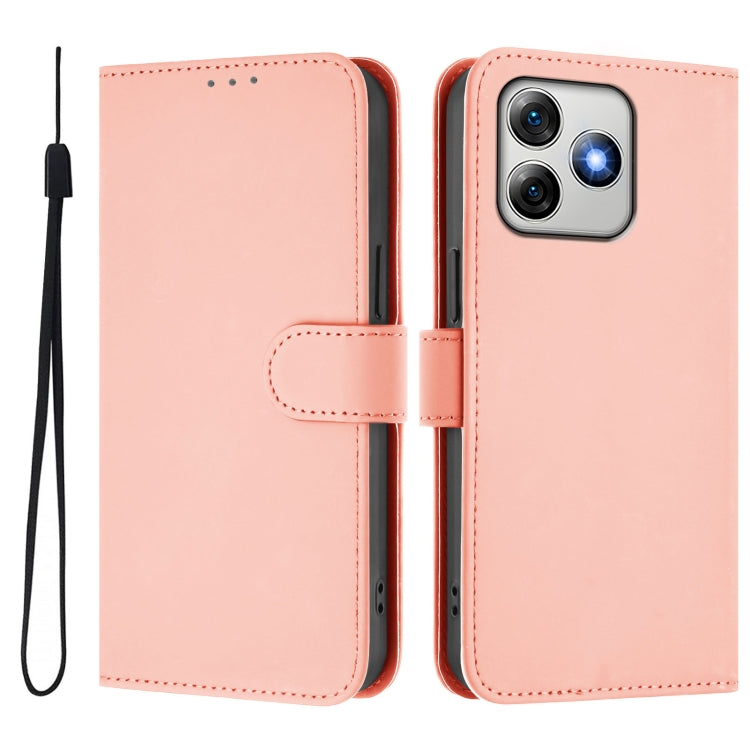 For Ulefone Note 18 Ultra Skin Feel Solid Color Leather Phone Case with Lanyard(Pink) - Ulefone Cases by PMC Jewellery | Online Shopping South Africa | PMC Jewellery | Buy Now Pay Later Mobicred