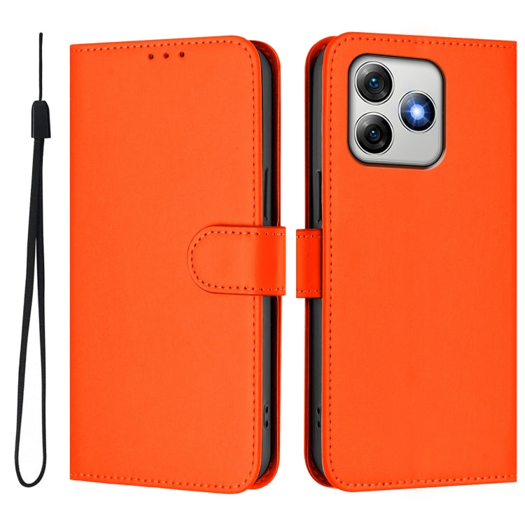 For Ulefone Note 18 Ultra Skin Feel Solid Color Leather Phone Case with Lanyard(Orange) - Ulefone Cases by PMC Jewellery | Online Shopping South Africa | PMC Jewellery | Buy Now Pay Later Mobicred