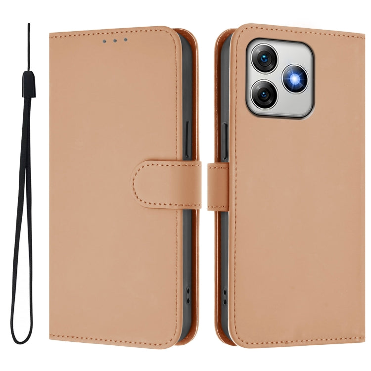 For Ulefone Note 18 Ultra Skin Feel Solid Color Leather Phone Case with Lanyard(Nude) - Ulefone Cases by PMC Jewellery | Online Shopping South Africa | PMC Jewellery | Buy Now Pay Later Mobicred