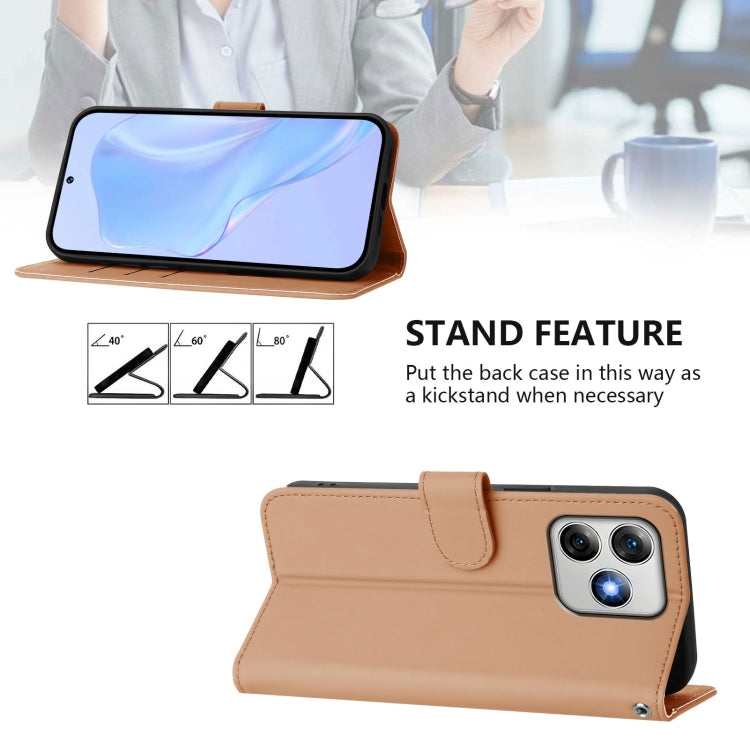 For Ulefone Note 18 Ultra Skin Feel Solid Color Leather Phone Case with Lanyard(Nude) - Ulefone Cases by PMC Jewellery | Online Shopping South Africa | PMC Jewellery | Buy Now Pay Later Mobicred