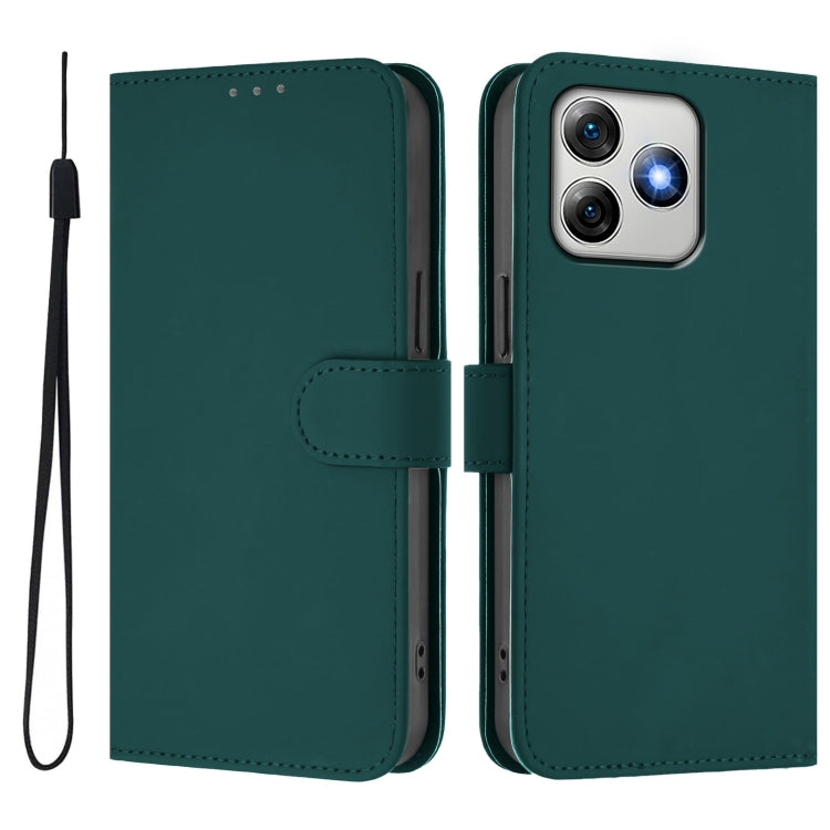 For Ulefone Note 18 Ultra Skin Feel Solid Color Leather Phone Case with Lanyard(Dark Green) - Ulefone Cases by PMC Jewellery | Online Shopping South Africa | PMC Jewellery | Buy Now Pay Later Mobicred