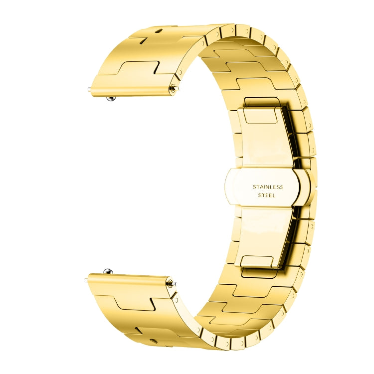 For Huawei GT4 46mm / GT5 46mm / GT5 Pro 22mm H-shaped Butterfly Buckle Stainless Steel Watch Band(Gold) - free shipping - PMC TechLife - Order now!