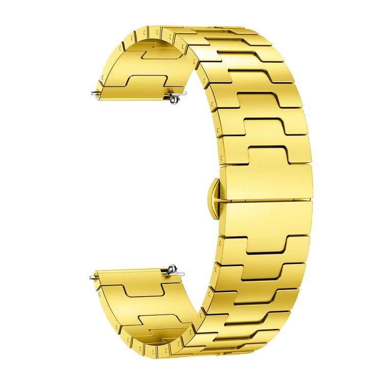 For Huawei GT4 46mm / GT5 46mm / GT5 Pro 22mm H-shaped Butterfly Buckle Stainless Steel Watch Band(Gold) - free shipping - PMC TechLife - Order now!