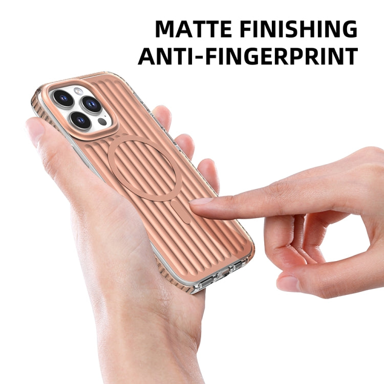 For iPhone 16 Mutural Corrugated Texture Magsafe Magnetic Shockproof Phone Case(Blue) - free shipping - PMC Jewellery - Order now!