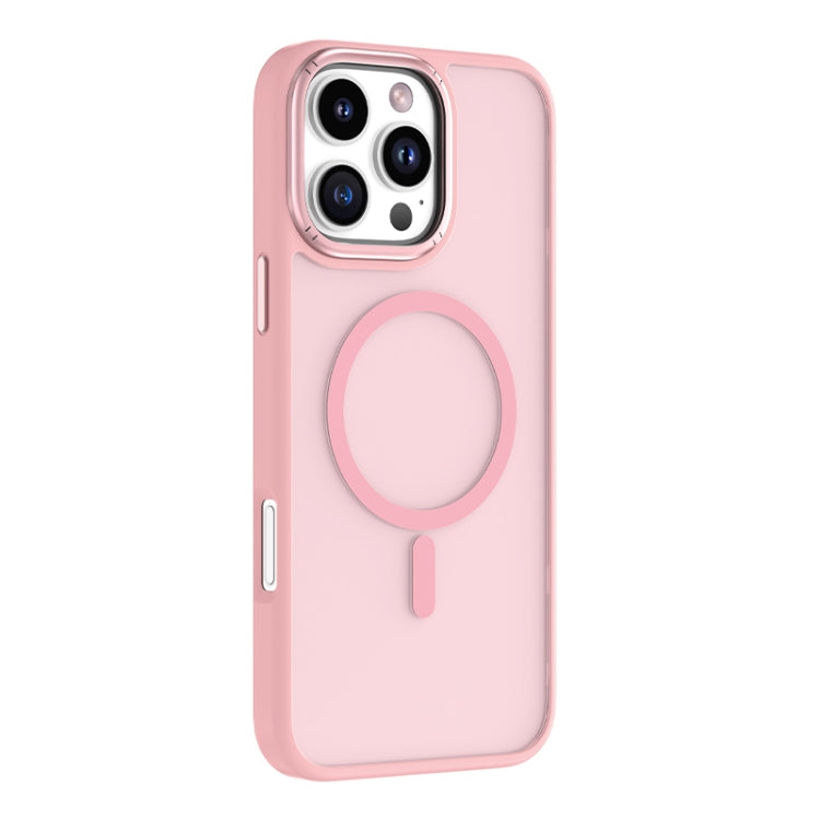 For iPhone 16 Pro Max Mutural Skin Feel Series Frosted MagSafe Magnetic Phone Case(Pink) - free shipping - PMC Jewellery - Order now!