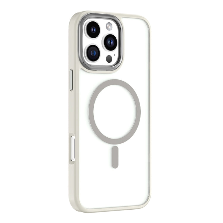 For iPhone 16 Pro Mutural Skin Feel Series Frosted MagSafe Magnetic Phone Case(Grey) - free shipping - PMC Jewellery - Order now!