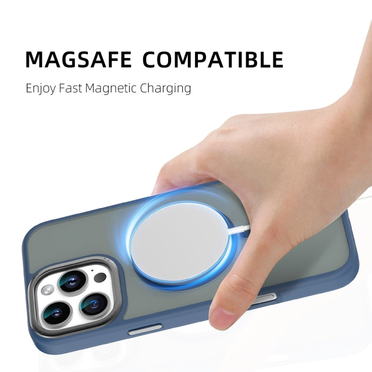 For iPhone 16 Pro Max Mutural Skin Feel Series Frosted MagSafe Magnetic Phone Case(Blue) - free shipping - PMC Jewellery - Order now!
