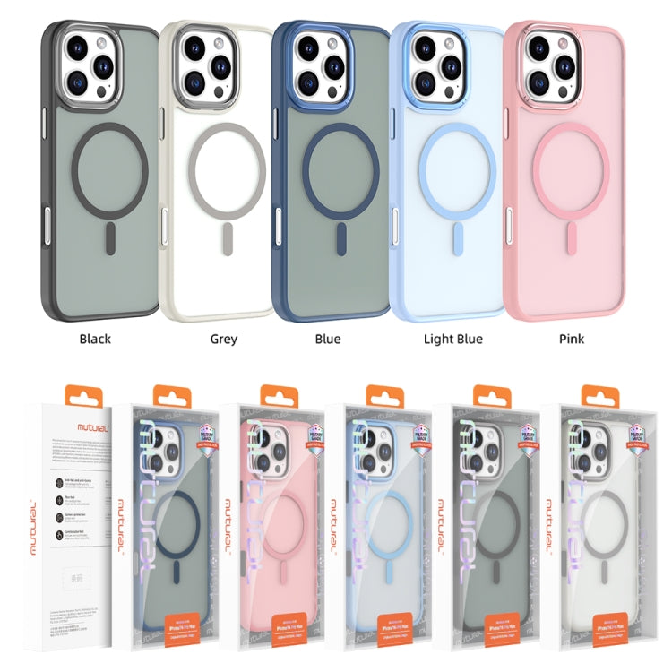 For iPhone 16 Pro Mutural Skin Feel Series Frosted MagSafe Magnetic Phone Case(Light Blue) - free shipping - PMC Jewellery - Order now!