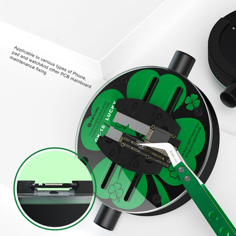 Mijing GK18 Orbicular Universal Toughened Insulated Glass Motherboard Repair Fixture - free shipping - PMC TechLife - Order now!