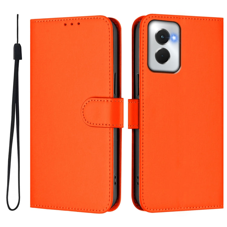 For Motorola Moto G Power 5G 2024 Skin Feel Solid Color Leather Phone Case with Lanyard(Orange) - Motorola Cases by PMC Jewellery | Online Shopping South Africa | PMC Jewellery | Buy Now Pay Later Mobicred