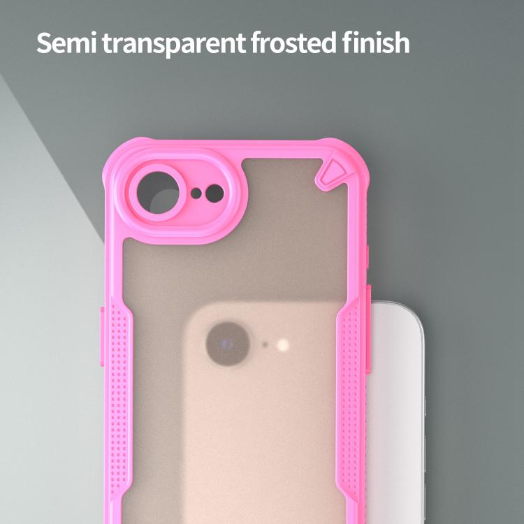 For iPhone 16e Armor Glaze PC Hybrid TPU Phone Case(Pink) - iPhone 16e Cases by PMC TechLife | Online Shopping South Africa | PMC TechLife | Buy Now Pay Later Mobicred