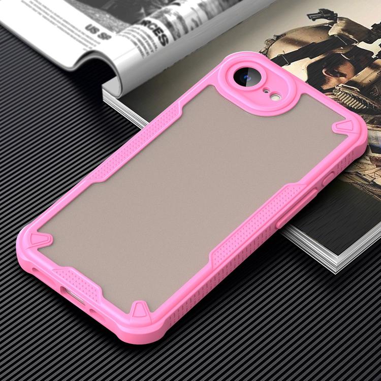 For iPhone 16e Armor Glaze PC Hybrid TPU Phone Case(Pink) - iPhone 16e Cases by PMC TechLife | Online Shopping South Africa | PMC TechLife | Buy Now Pay Later Mobicred