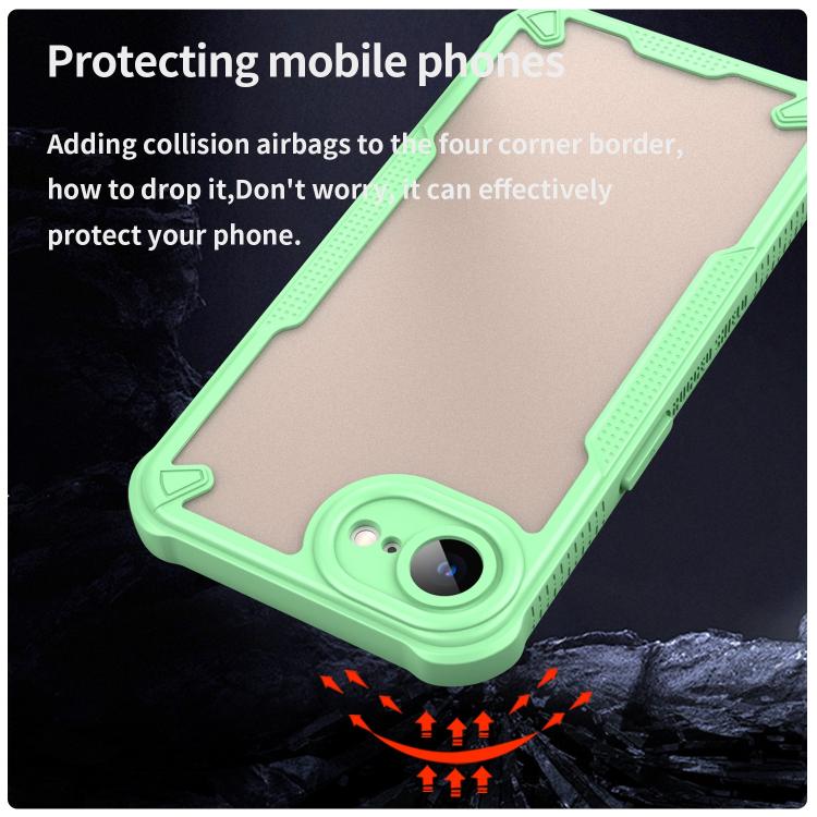 For iPhone 16e Armor Glaze PC Hybrid TPU Phone Case(Green) - iPhone 16e Cases by PMC TechLife | Online Shopping South Africa | PMC TechLife | Buy Now Pay Later Mobicred