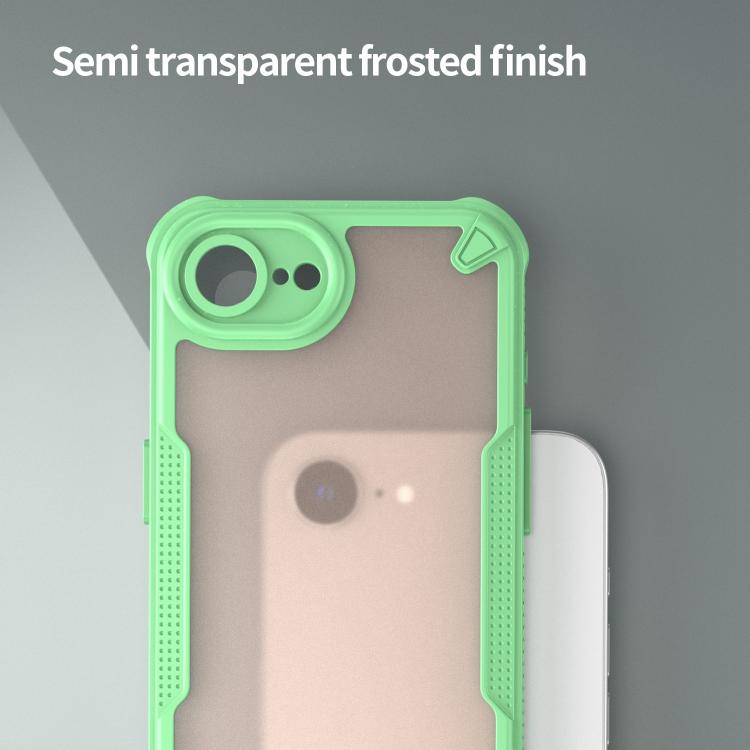 For iPhone 16e Armor Glaze PC Hybrid TPU Phone Case(Green) - iPhone 16e Cases by PMC TechLife | Online Shopping South Africa | PMC TechLife | Buy Now Pay Later Mobicred