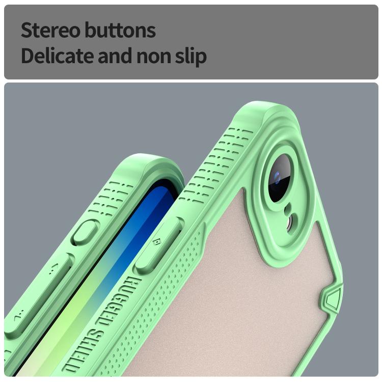 For iPhone 16e Armor Glaze PC Hybrid TPU Phone Case(Green) - iPhone 16e Cases by PMC TechLife | Online Shopping South Africa | PMC TechLife | Buy Now Pay Later Mobicred