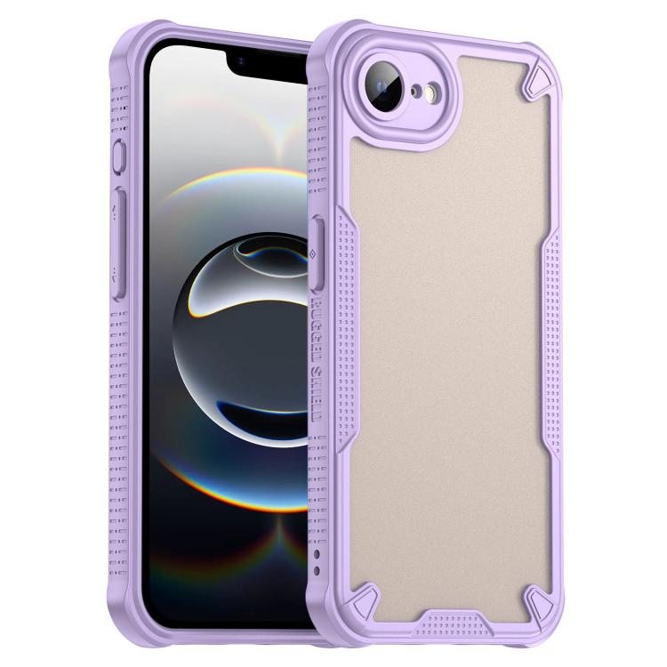 For iPhone 16e Armor Glaze PC Hybrid TPU Phone Case(Purple) - iPhone 16e Cases by PMC TechLife | Online Shopping South Africa | PMC TechLife | Buy Now Pay Later Mobicred