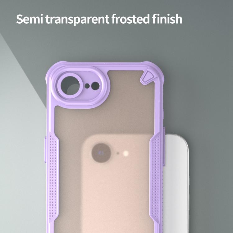 For iPhone 16e Armor Glaze PC Hybrid TPU Phone Case(Purple) - iPhone 16e Cases by PMC TechLife | Online Shopping South Africa | PMC TechLife | Buy Now Pay Later Mobicred