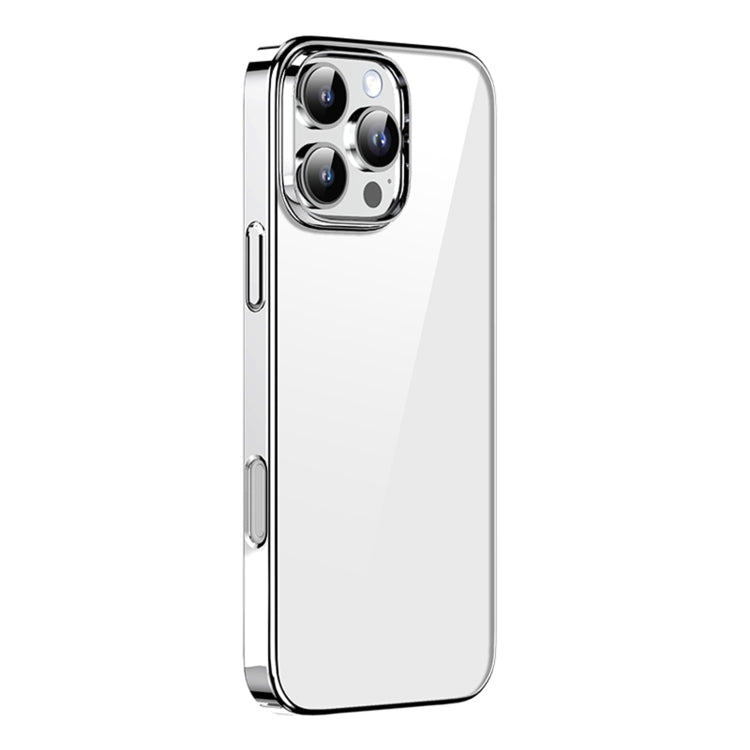For iPhone 16 Pro Max Mutural Jiantou Series Electroplating Hybrid PC Phone Case(Silver) - free shipping - PMC Jewellery - Order now!