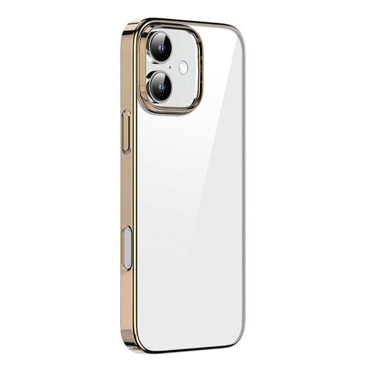For iPhone 16 Mutural Jiantou Series Electroplating Hybrid PC Phone Case(Mocha Gold) - free shipping - PMC Jewellery - Order now!